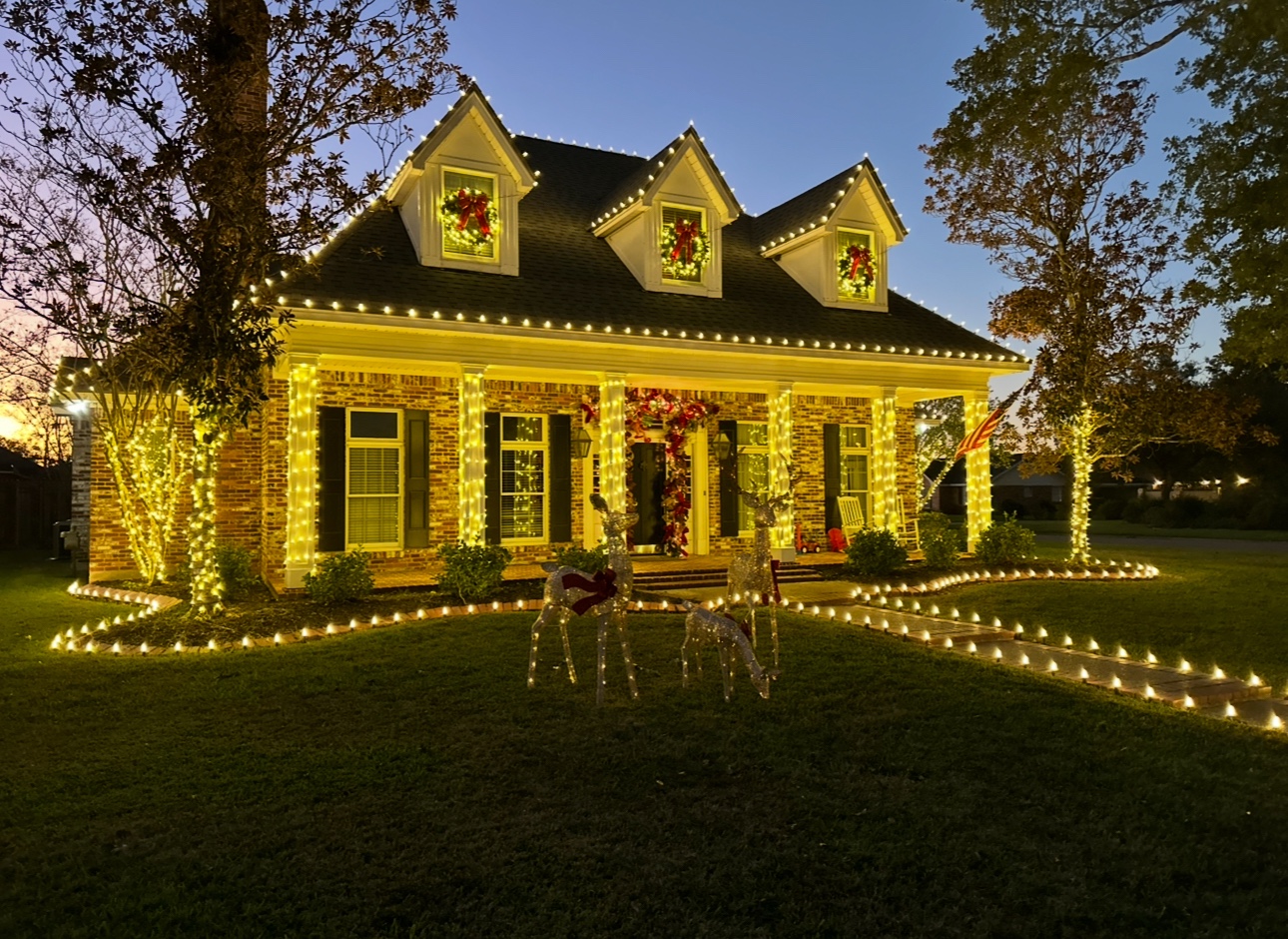 Secret Santa custom Christmas lighting installation