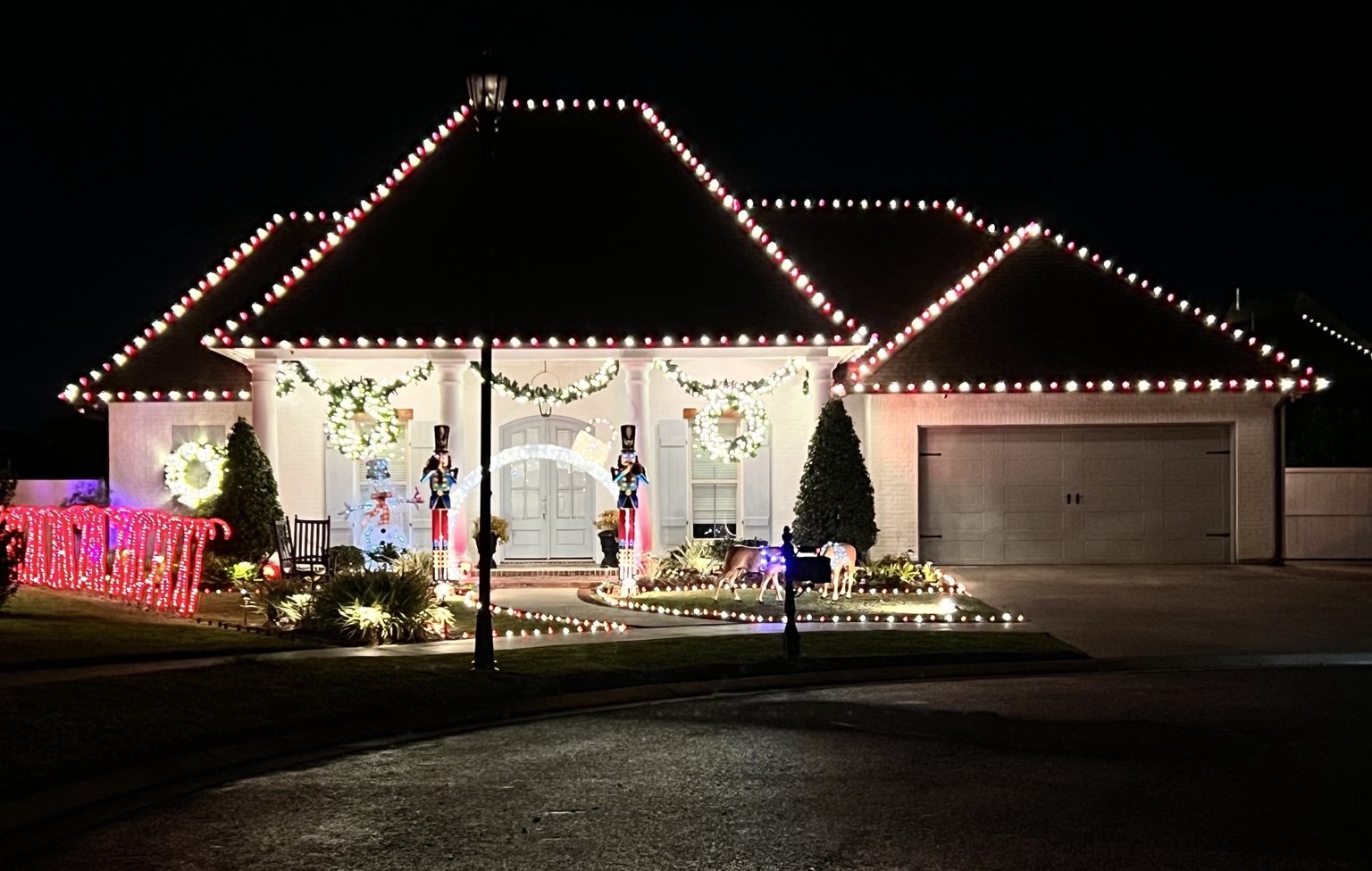 Complete Secret Santa residential Christmas display
